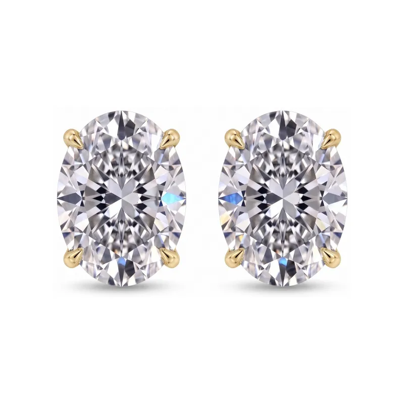 Oval Diamond Earrings Promesse