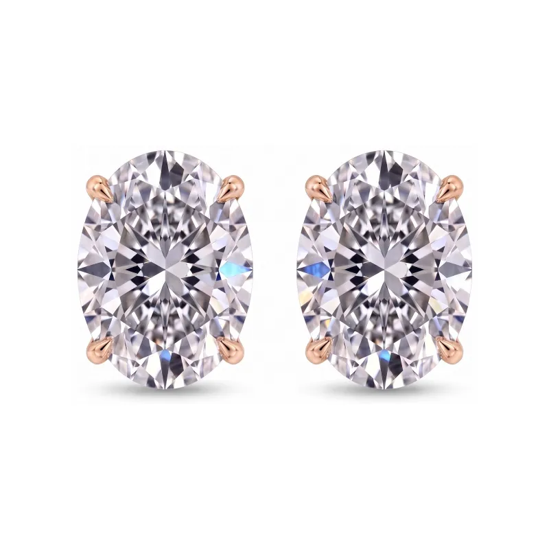 Oval Diamond Earrings Promesse