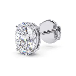 Ovale Diamanten Oorbellen Promesse