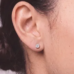 Round Diamond Double-Prong Earrings, Promesse Collection by Celinni