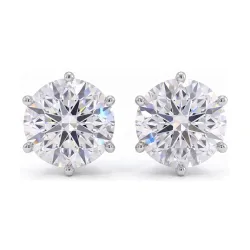 Round Diamond 6-Prong Earrings, Celinni 1968 Collection