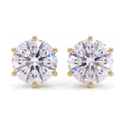 Round Diamond 6-Prong Earrings, Celinni 1968 Collection