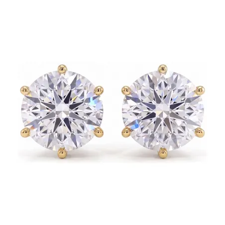 Ronde Diamant Oorbellen Celinni 1968 6 Griffes