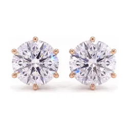Round Diamond 6-Prong Earrings, Celinni 1968 Collection
