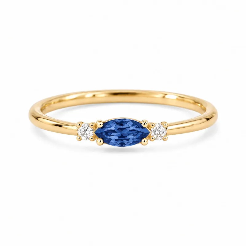 September Birthstone Ring, Sapphire, Romy
