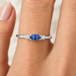 Romy September Natural Sapphire and Diamond Ring | Celinni
