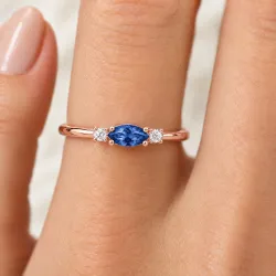 Romy September Natural Sapphire and Diamond Ring | Celinni