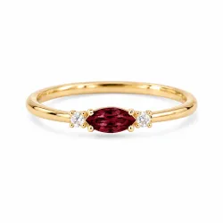 January Birthstone Ring, Garnet, Romy