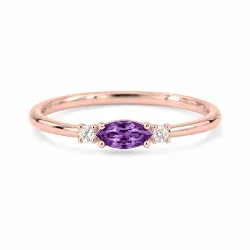 Anillo Romy Febrero con Amatista y Diamantes Naturales