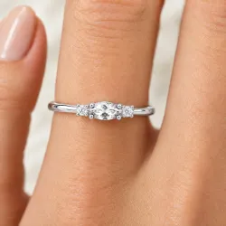 Romy April Marquise-Cut Natural Diamond Ring | Celinni