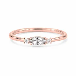 Anillo Romy Abril con Diamantes Naturales Talla Marquesa