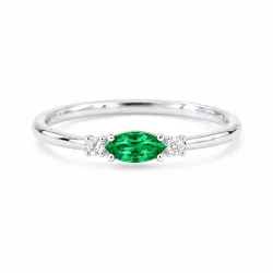 Anillo Romy Mayo con Esmeralda y Diamantes Naturales