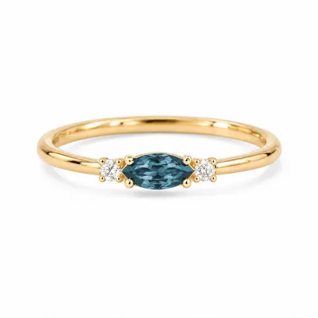 Anillo Romy Junio Alejandrita y Diamantes Naturales