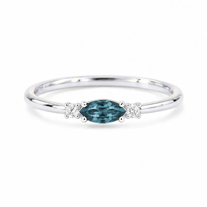Romy June Natural Alexandrite and Diamond Ring | Celinni