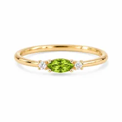 August Birthstone Ring, Peridot, Romy