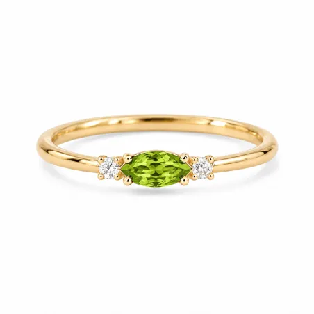Bague Romy Août Péridot et Diamants Naturels