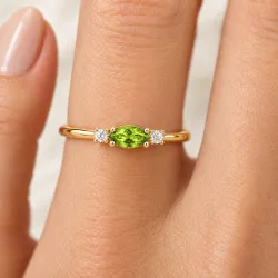 Geburtssteinring August mit Peridot, Romy