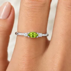 Romy August Natural Peridot and Diamond Ring | Celinni
