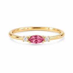 October Birthstone Ring, Pink Tourmaline, Romy
