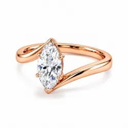 Bague de fian&ccedil;ailles diamant marquise &Eacute;clipse | Celinni