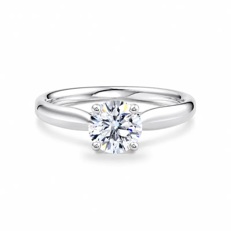 Round Diamond Engagement Ring &Eacute;clipse Jonc | Celinni