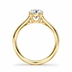 Bague de fiançailles diamant rond Éclipse Jonc | Celinni