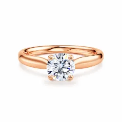 Bague de fian&ccedil;ailles diamant rond &Eacute;clipse Jonc | Celinni