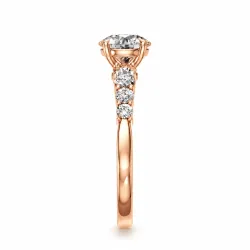 Bague de fian&ccedil;ailles diamant rond Aria pav&eacute;e | Celinni