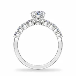 Bague de fian&ccedil;ailles diamant rond Aria pav&eacute;e | Celinni