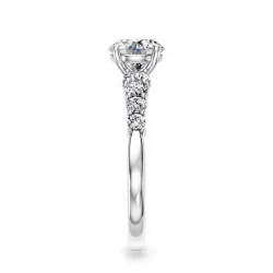 Bague de fian&ccedil;ailles diamant rond Aria pav&eacute;e | Celinni