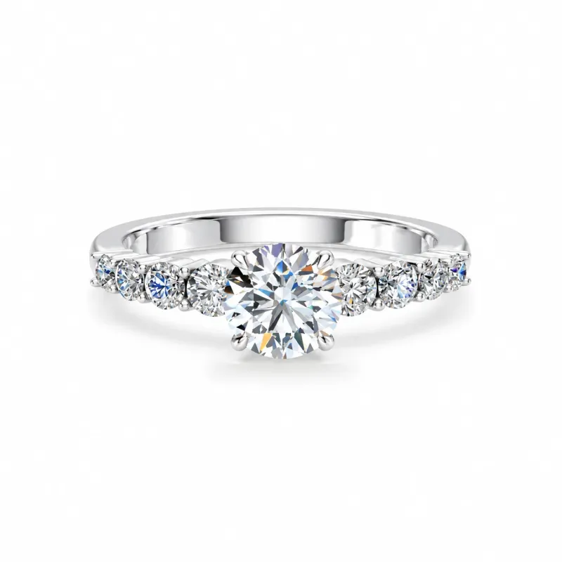 Round Diamond Engagement Ring Aria Pavé | Celinni