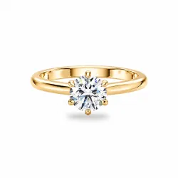 Bague de fian&ccedil;ailles diamant rond Aria six griffes | Celinni