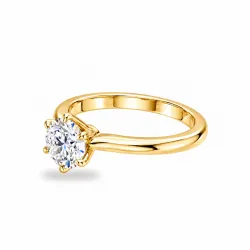 Round Diamond Engagement Ring Aria Six Prongs | Celinni