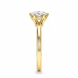 Bague de fian&ccedil;ailles diamant rond Aria six griffes | Celinni