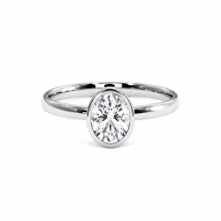 Verlobungsring ovaler Diamant Aria Zargenfassung | Celinni