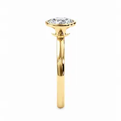 Bague de fian&ccedil;ailles diamant ovale Aria serti clos | Celinni