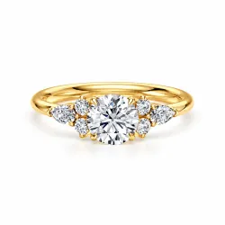 Bague de fian&ccedil;ailles diamant rond Constellation | Celinni