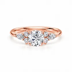 Bague de fian&ccedil;ailles diamant rond Constellation | Celinni