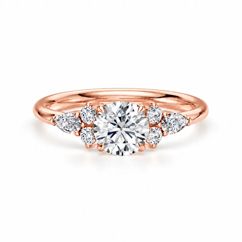 Bague de fian&ccedil;ailles diamant rond Constellation | Celinni