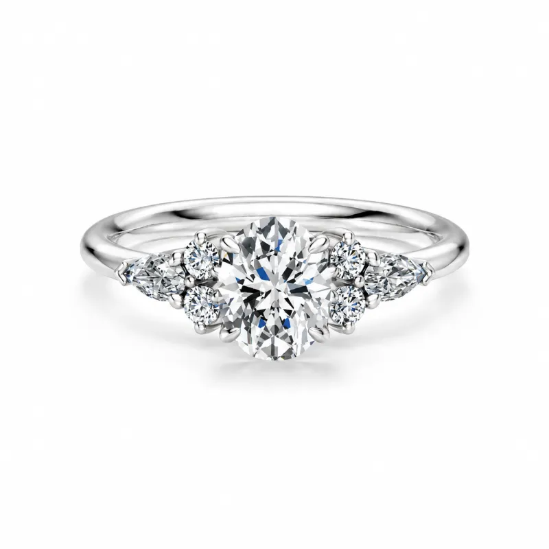 Verlovingsring ovale diamant Constellation | Celinni