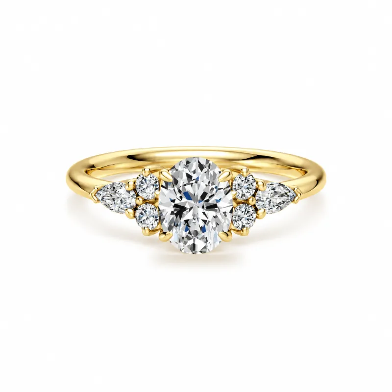 Bague de fiançailles diamant ovale Constellation | Celinni