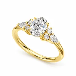 Bague de fiançailles diamant ovale Constellation | Celinni