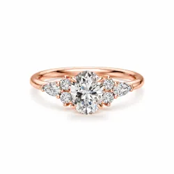 Bague de fian&ccedil;ailles diamant ovale Constellation | Celinni
