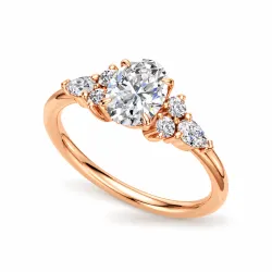 Bague de fian&ccedil;ailles diamant ovale Constellation | Celinni