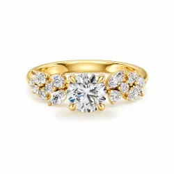 Bague de fian&ccedil;ailles diamant ovale Constellation marquises | Celinni