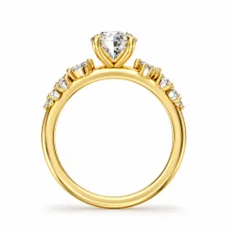 Bague de fian&ccedil;ailles diamant ovale Constellation marquises | Celinni