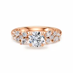 Bague de fian&ccedil;ailles diamant ovale Constellation marquises | Celinni