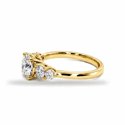 Bague de fian&ccedil;ailles diamant rond Constellation cinq pierres | Celinni