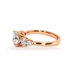 Bague de fian&ccedil;ailles diamant rond Constellation cinq pierres | Celinni