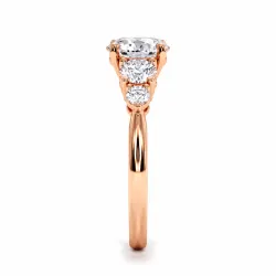 Bague de fian&ccedil;ailles diamant rond Constellation cinq pierres | Celinni